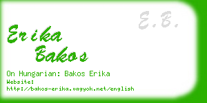 erika bakos business card